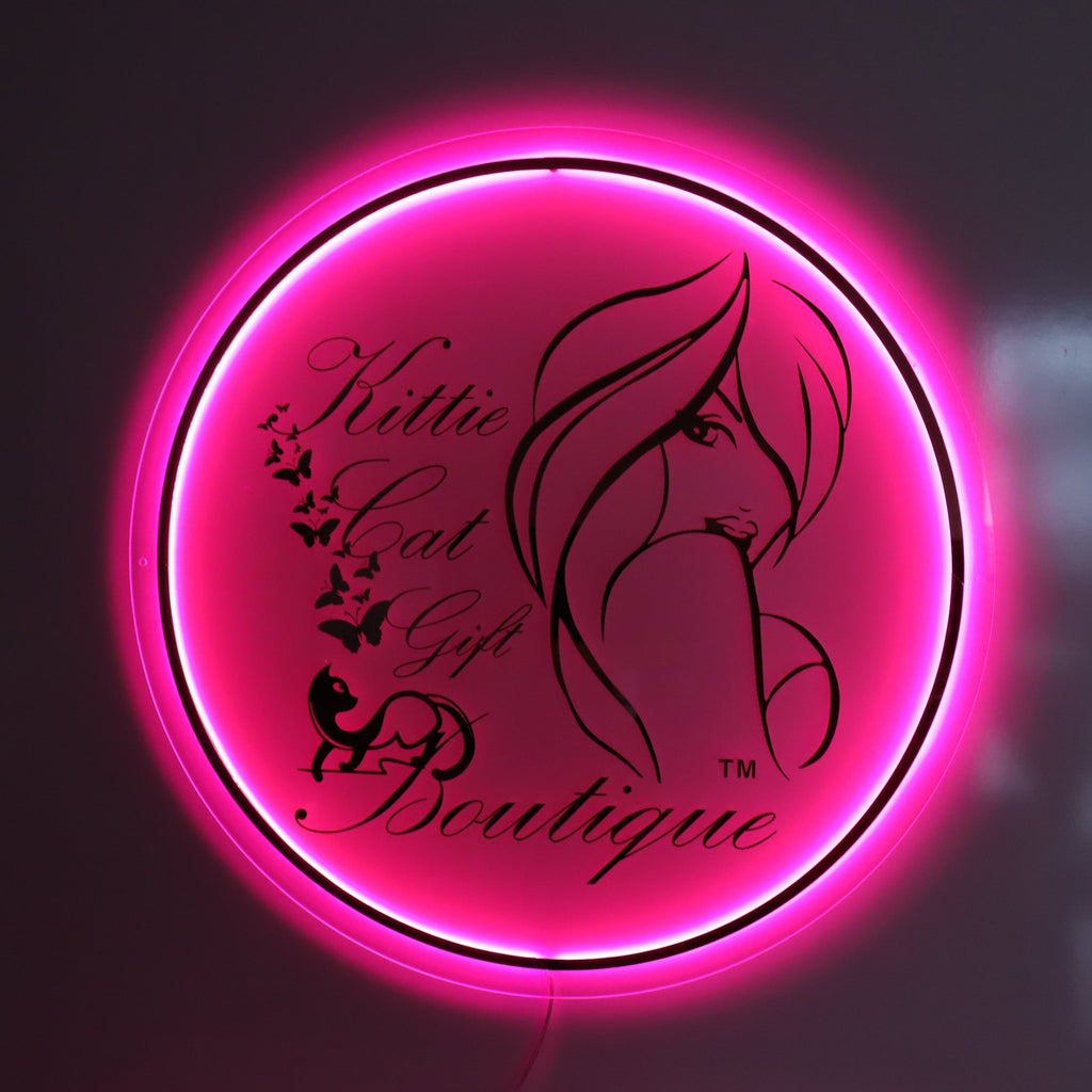 Business Neon Sign | Mirror Neon Sign |  Acrylic Custom Logo Decoration