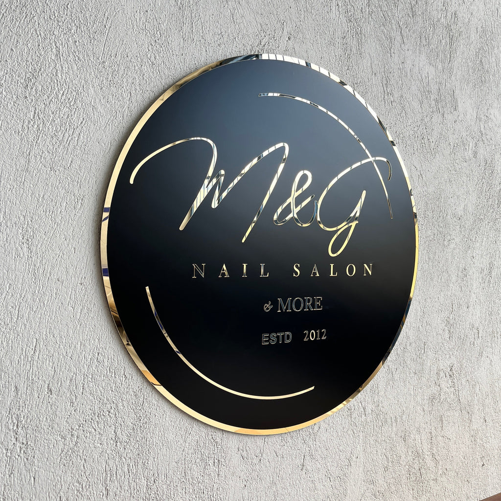 Business Neon Sign | Mirror Neon Sign |  Acrylic Custom Logo Decoration