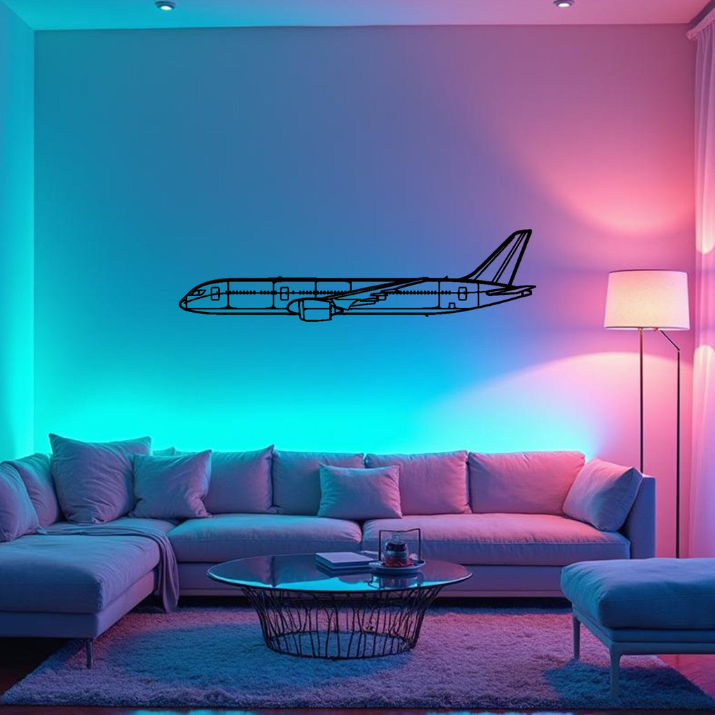 B787 Dreamliner Airplane Silhouette Metal Wall Art, Metal Aircraft Silhouette, Aviation Wall Decor, Aviator Decor