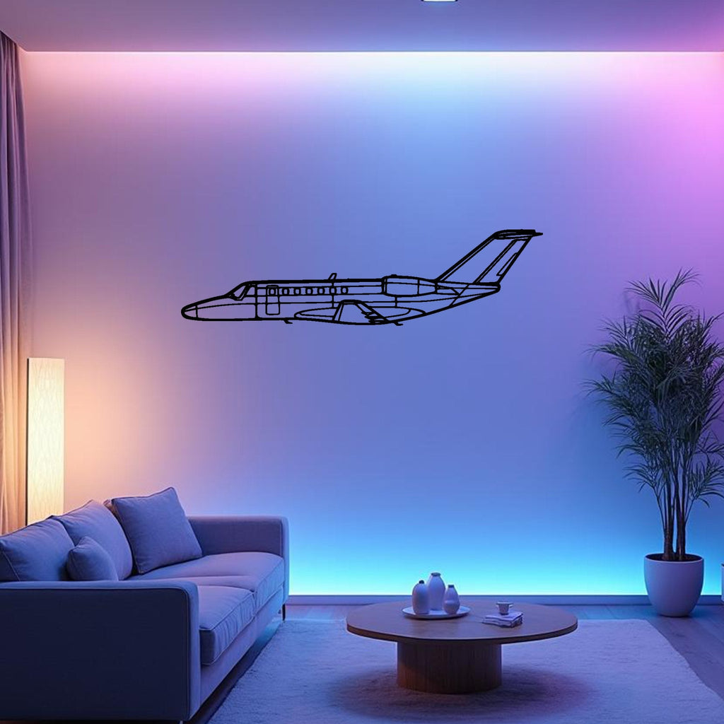 525B CJ3 Airplane Silhouette Metal Wall Art, Metal Aircraft Silhouette, Aviation Wall Decor, Aviator Decor