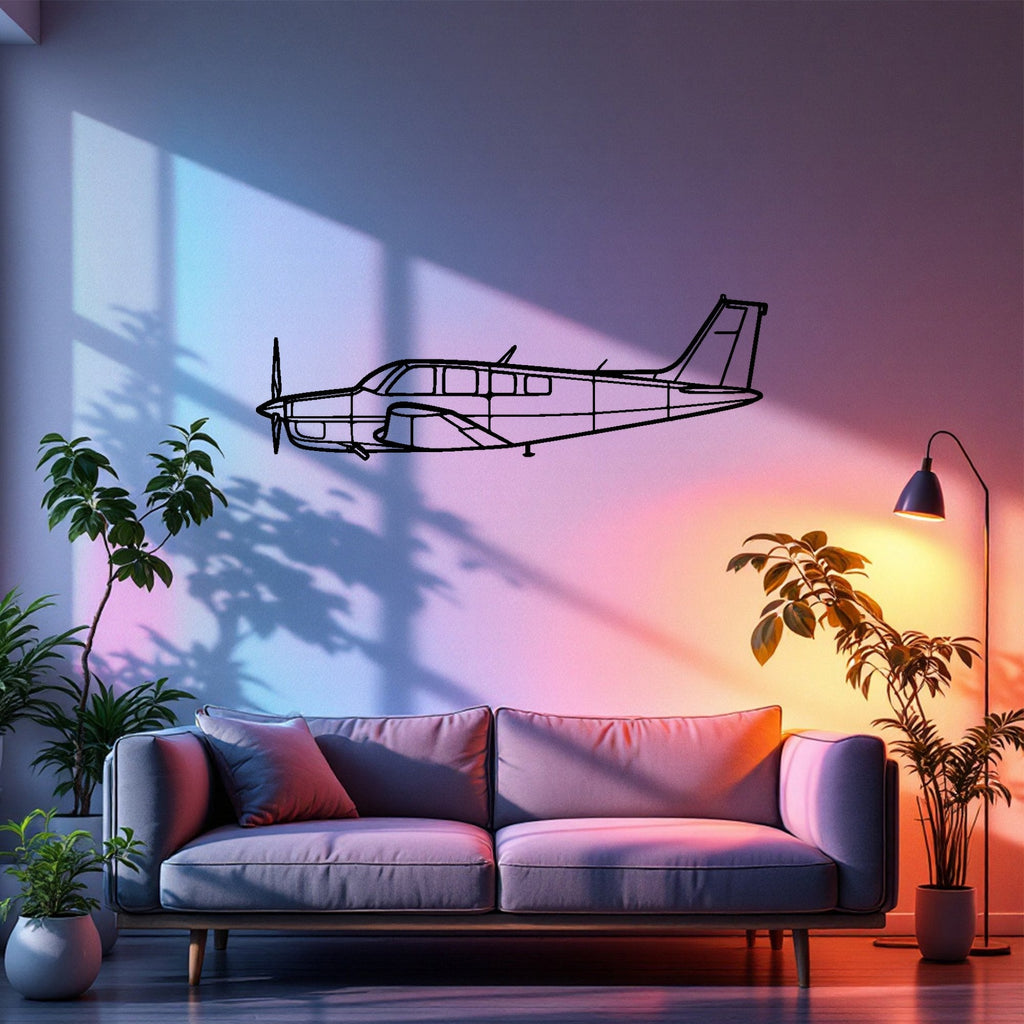 Bonanza A36TC Airplane Silhouette Metal Wall Art, Metal Aircraft Silhouette, Aviation Wall Decor, Aviator Decor