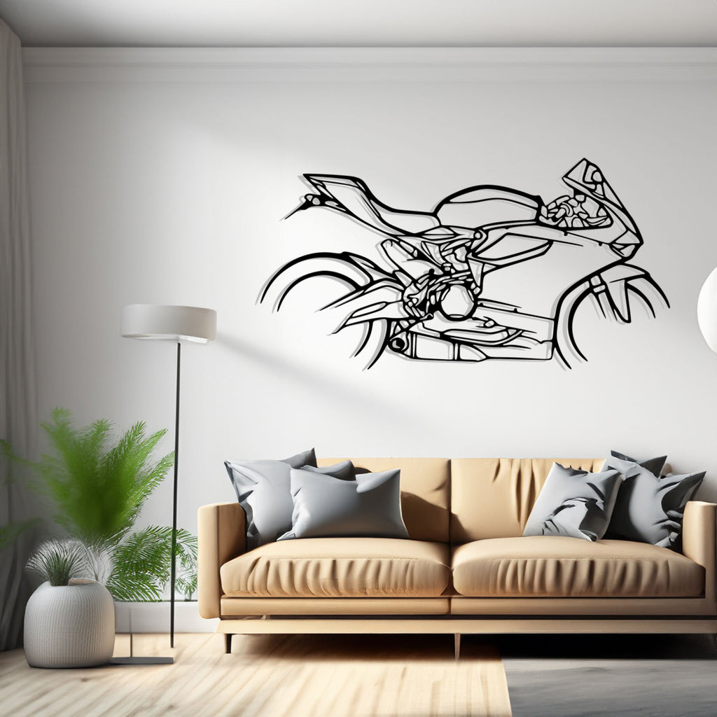 899 Panigale Car Silhouette Metal Wall Art