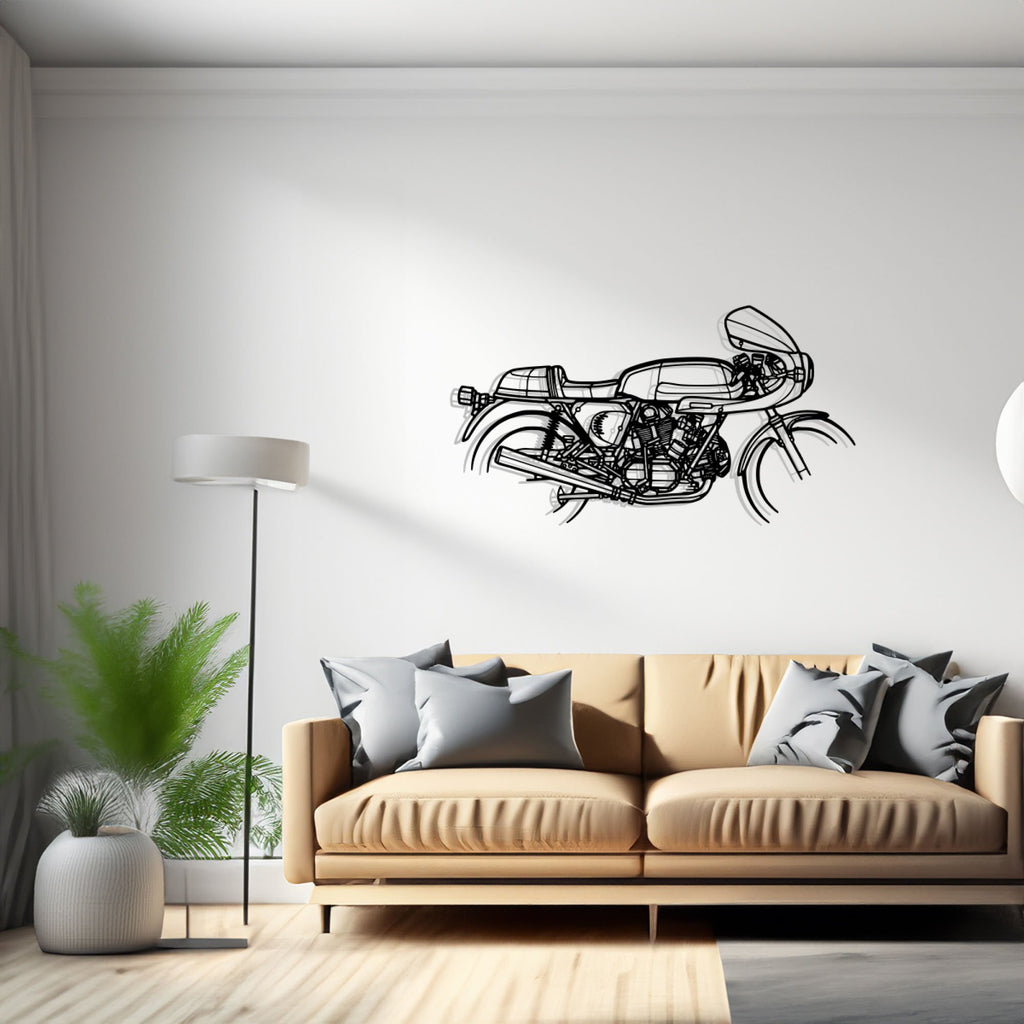 900SS 1977 Car Silhouette Metal Wall Art