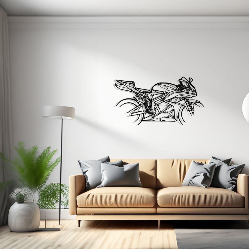 CBR 600RR 2009 Car Silhouette Metal Wall Art