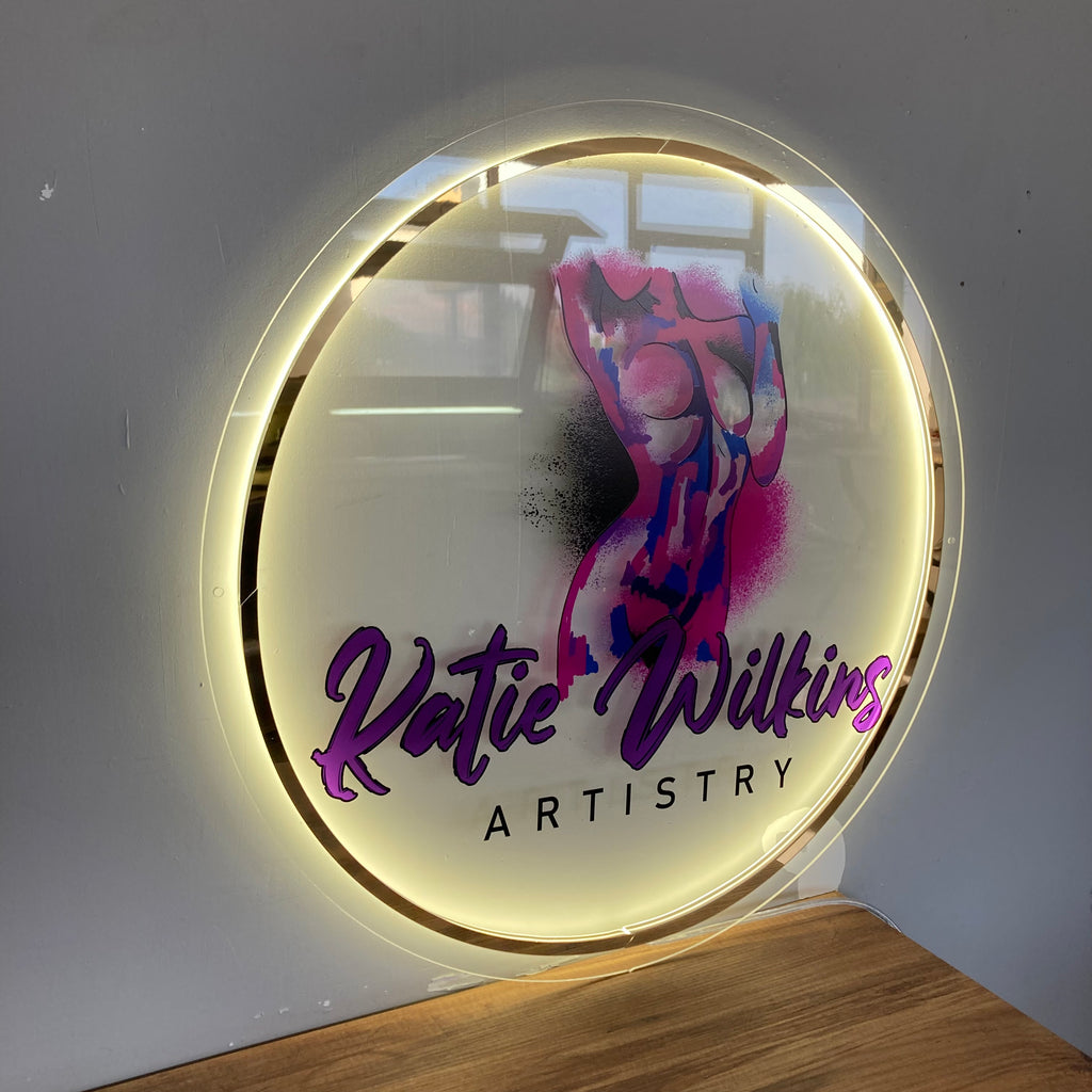 Business Neon Sign | Mirror Neon Sign |  Acrylic Custom Logo Decoration