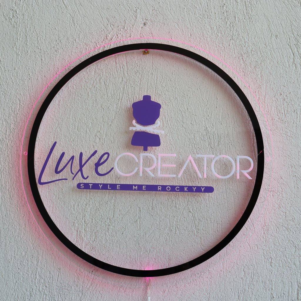 Business Neon Sign | Mirror Neon Sign |  Acrylic Custom Logo Decoration