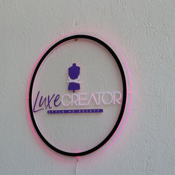 Business Neon Sign | Mirror Neon Sign |  Acrylic Custom Logo Decoration