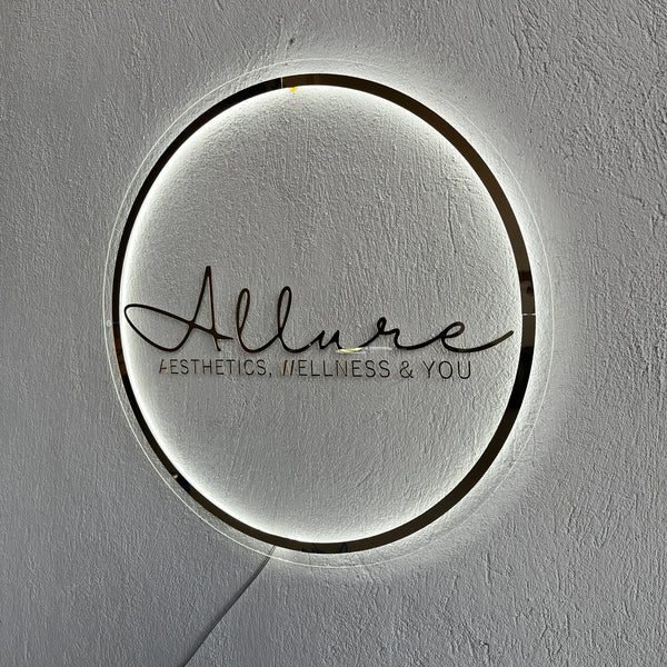 Business Neon Sign | Mirror Neon Sign |  Acrylic Custom Logo Decoration