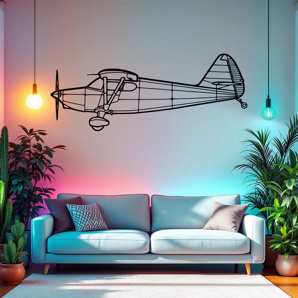 108-2 Airplane Silhouette Metal Wall Art, Metal Aircraft Silhouette, Aviation Wall Decor, Aviator Decor