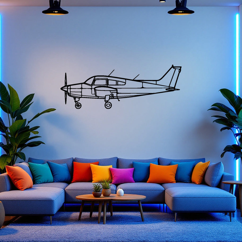 A23-24 Musketeer Airplane Silhouette Metal Wall Art, Metal Aircraft Silhouette, Aviation Wall Decor, Aviator Decor