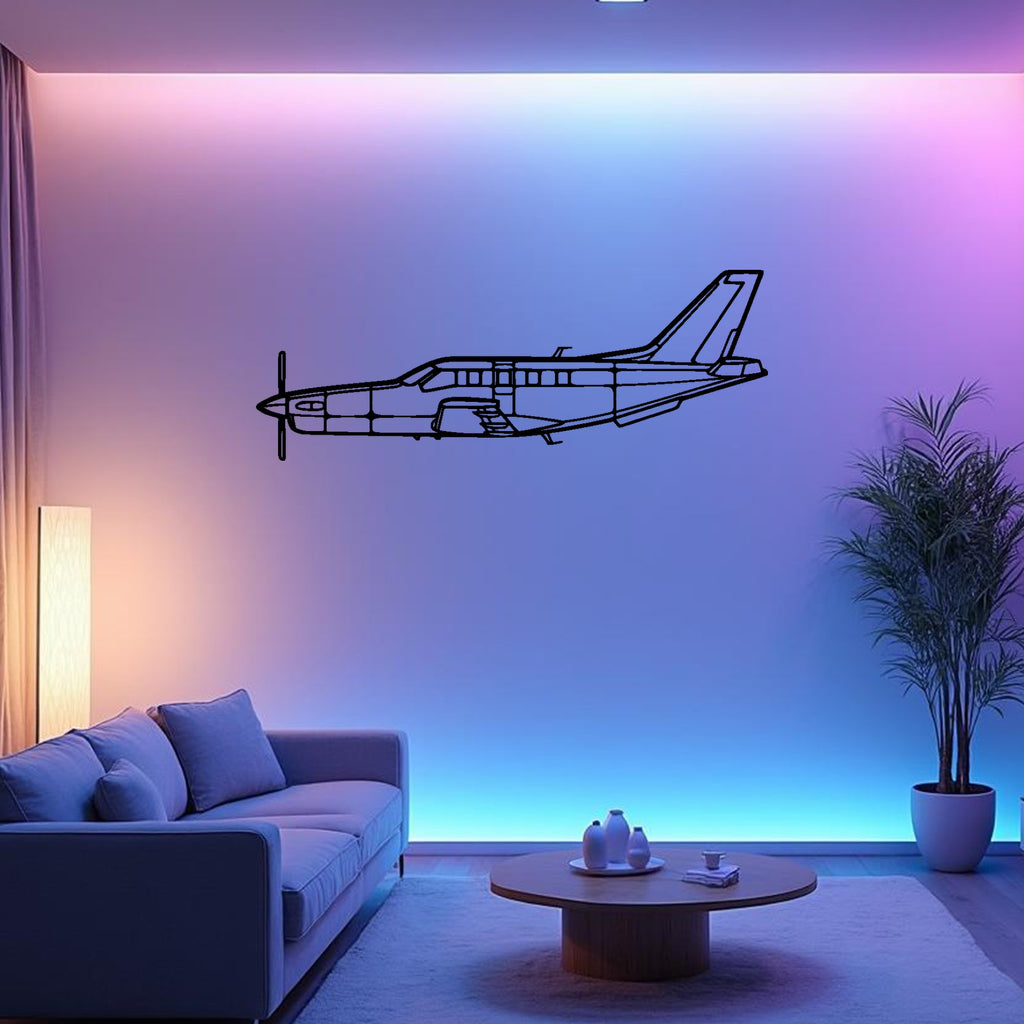 TBM 700B Airplane Silhouette Metal Wall Art, Metal Aircraft Silhouette, Aviation Wall Decor, Aviator Decor