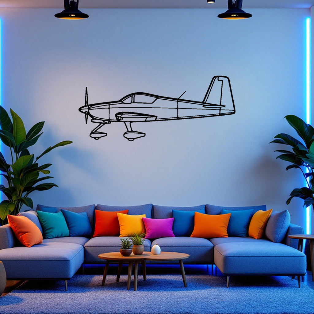 RV-7 Airplane Silhouette Metal Wall Art, Metal Aircraft Silhouette, Aviation Wall Decor, Aviator Decor