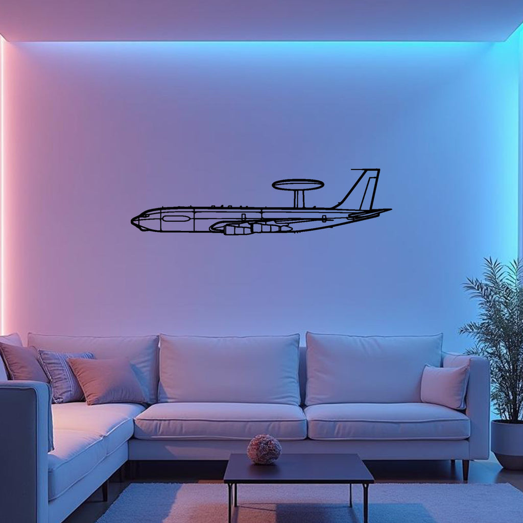 E-3C Sentry Airplane Silhouette Metal Wall Art, Metal Aircraft Silhouette, Aviation Wall Decor, Aviator Decor