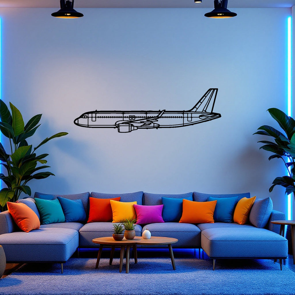 A320 Airplane Silhouette Metal Wall Art, Metal Aircraft Silhouette, Aviation Wall Decor, Aviator Decor