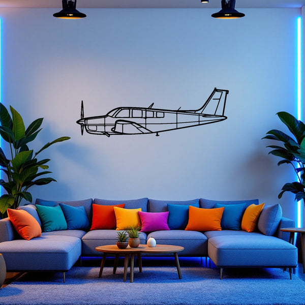 Bonanza A36TC Airplane Silhouette Metal Wall Art, Metal Aircraft Silhouette, Aviation Wall Decor, Aviator Decor