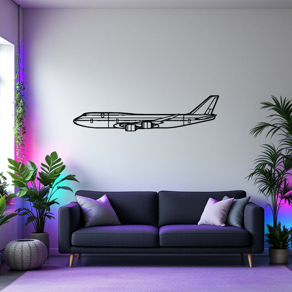 747-8 Airplane Silhouette Metal Wall Art, Metal Aircraft Silhouette, Aviation Wall Decor, Aviator Decor