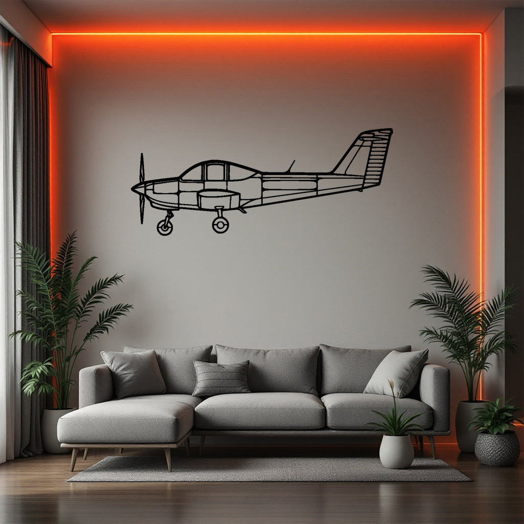 PA-38 Tomahawk Airplane Silhouette Metal Wall Art, Metal Aircraft Silhouette, Aviation Wall Decor, Aviator Decor