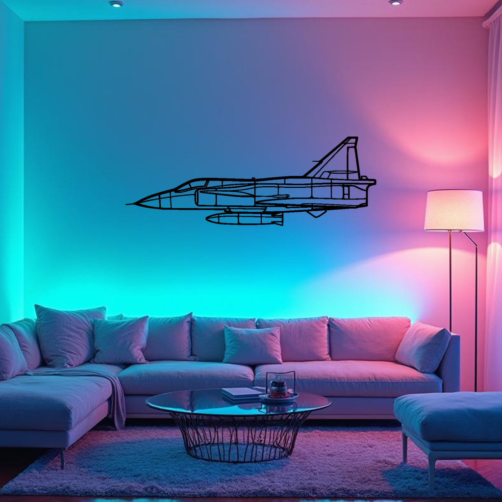 JA37 C Viggen Fighter Airplane Silhouette Metal Wall Art, Metal Aircraft Silhouette, Aviation Wall Decor, Aviator Decor