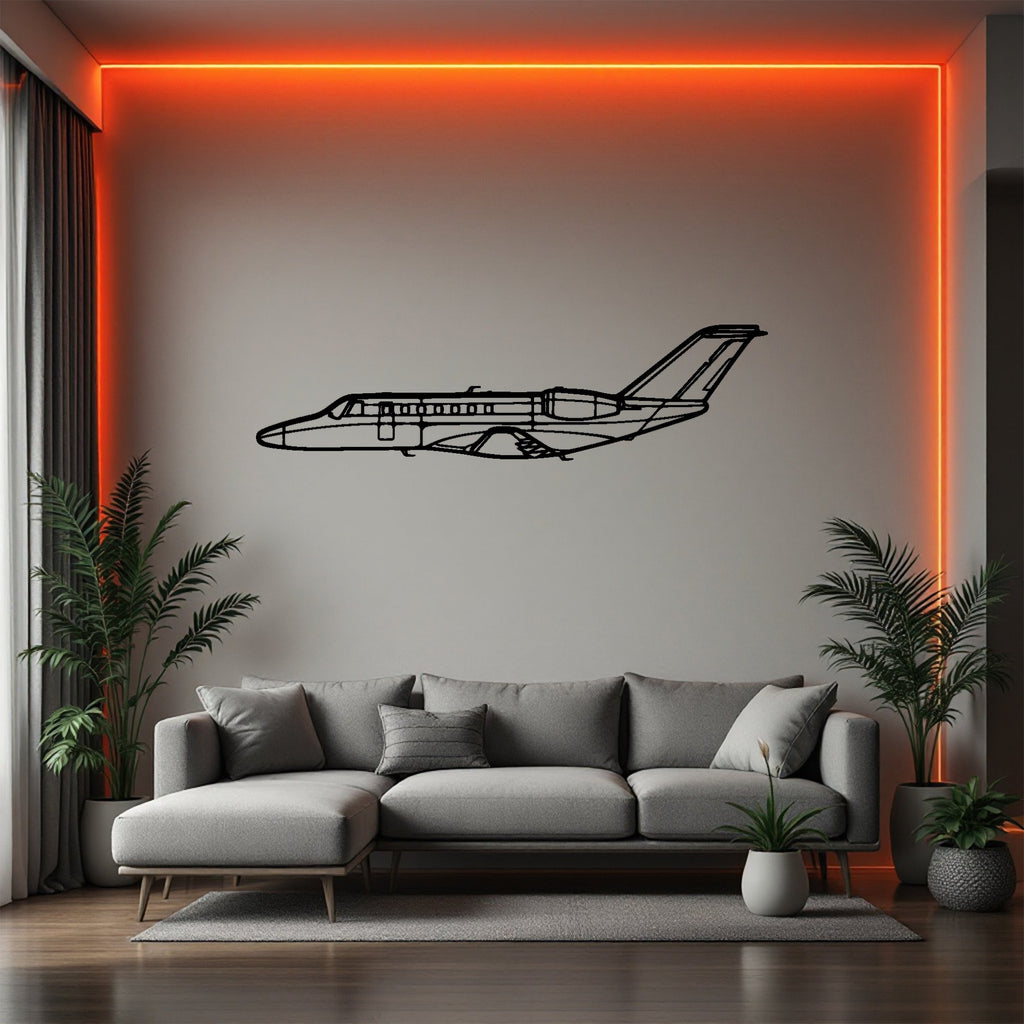 CJ3+ Airplane Silhouette Metal Wall Art, Metal Aircraft Silhouette, Aviation Wall Decor, Aviator Decor