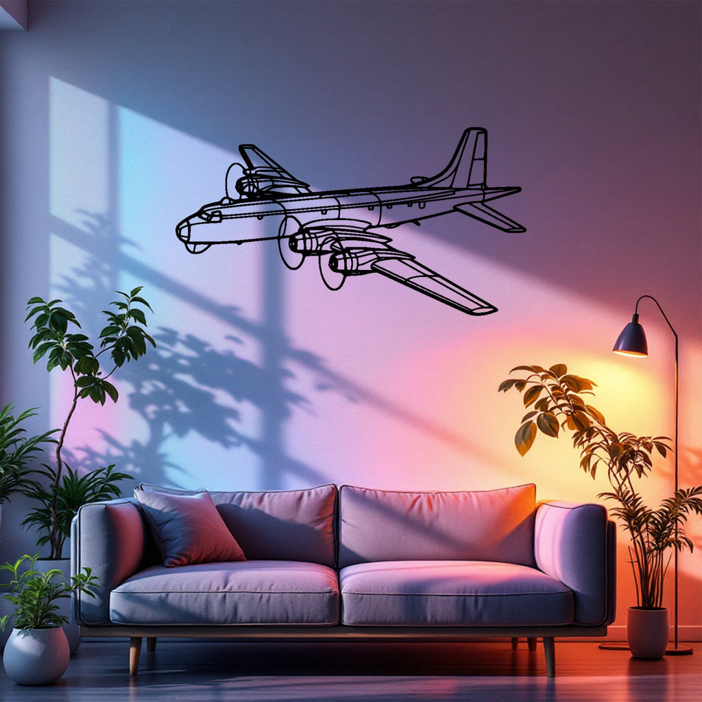 CP-107 Argus Angle Airplane Silhouette Metal Wall Art, Metal Aircraft Silhouette, Aviation Wall Decor, Aviator Decor