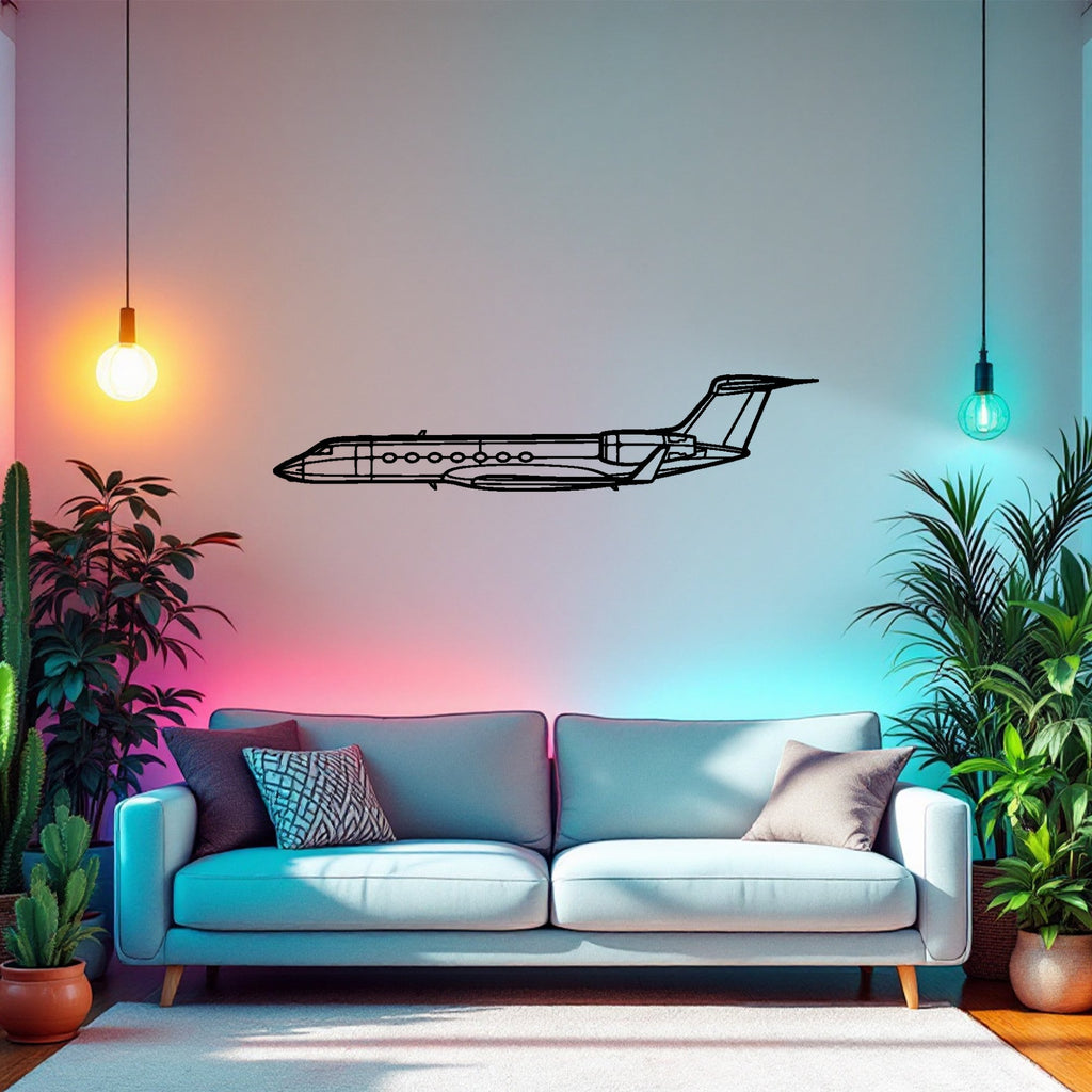 G550 Airplane Silhouette Metal Wall Art, Metal Aircraft Silhouette, Aviation Wall Decor, Aviator Decor