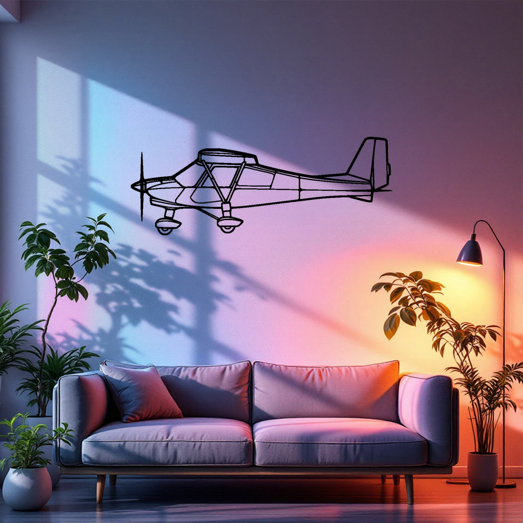 C42B Airplane Silhouette Metal Wall Art, Metal Aircraft Silhouette, Aviation Wall Decor, Aviator Decor