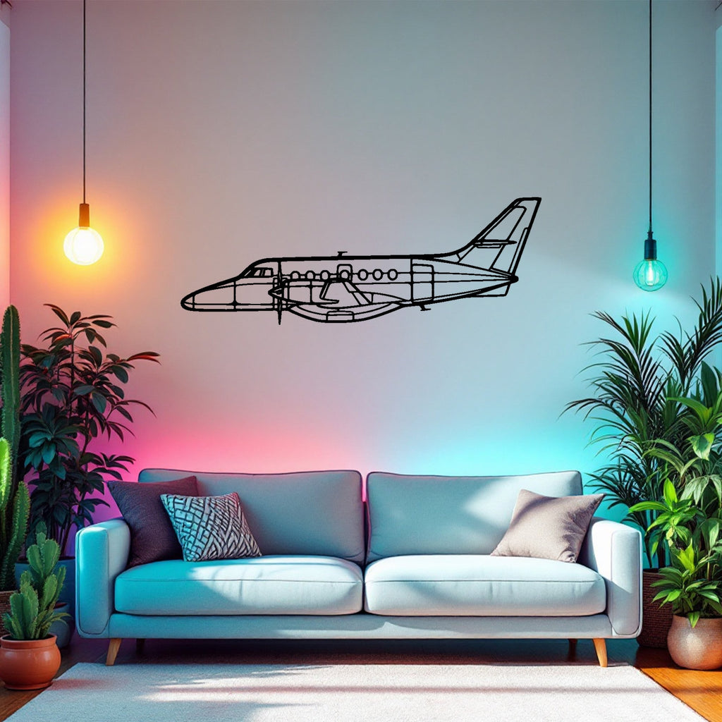 Jetstream 32 Airplane Silhouette Metal Wall Art, Metal Aircraft Silhouette, Aviation Wall Decor, Aviator Decor