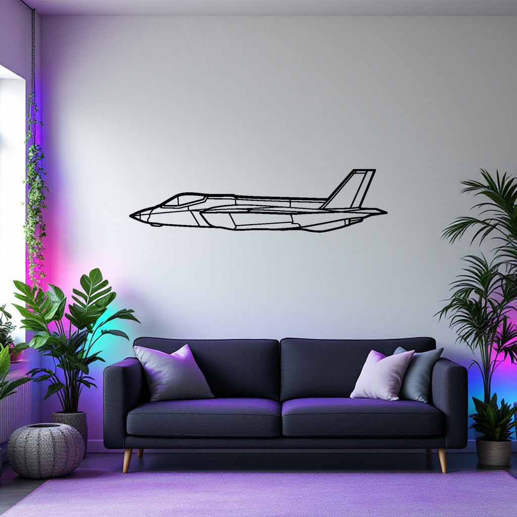 F35C Lightning lI Airplane Silhouette Metal Wall Art, Metal Aircraft Silhouette, Aviation Wall Decor, Aviator Decor