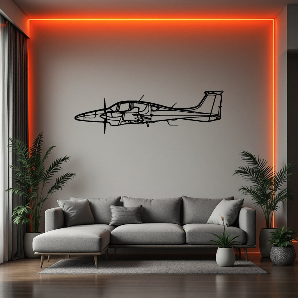 DA62 Airplane Silhouette Metal Wall Art, Metal Aircraft Silhouette, Aviation Wall Decor, Aviator Decor