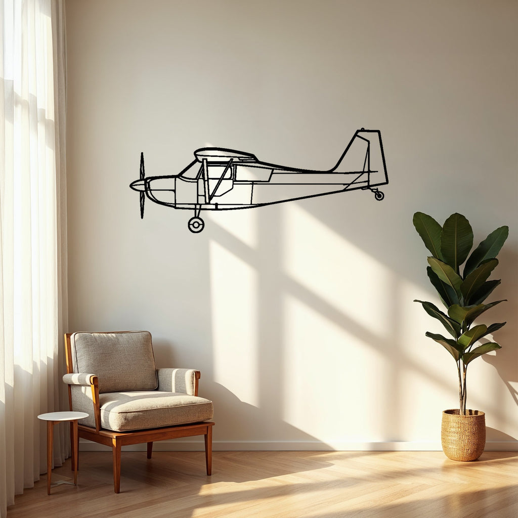 Bellanca Champion 7ECA Airplane Silhouette Metal Wall Art, Metal Aircraft Silhouette, Aviation Wall Decor, Aviator Decor