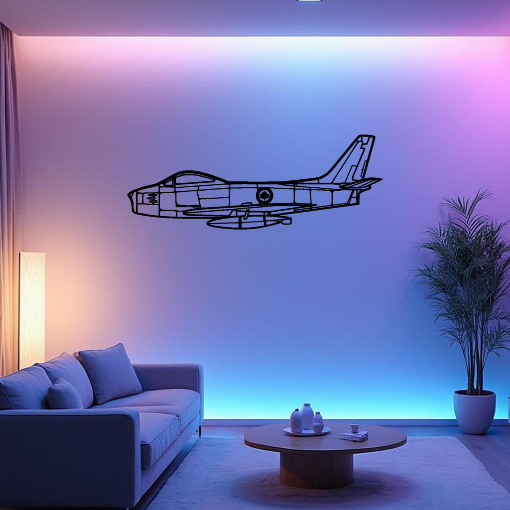 F86 Sabre Canada Airplane Silhouette Metal Wall Art, Metal Aircraft Silhouette, Aviation Wall Decor, Aviator Decor