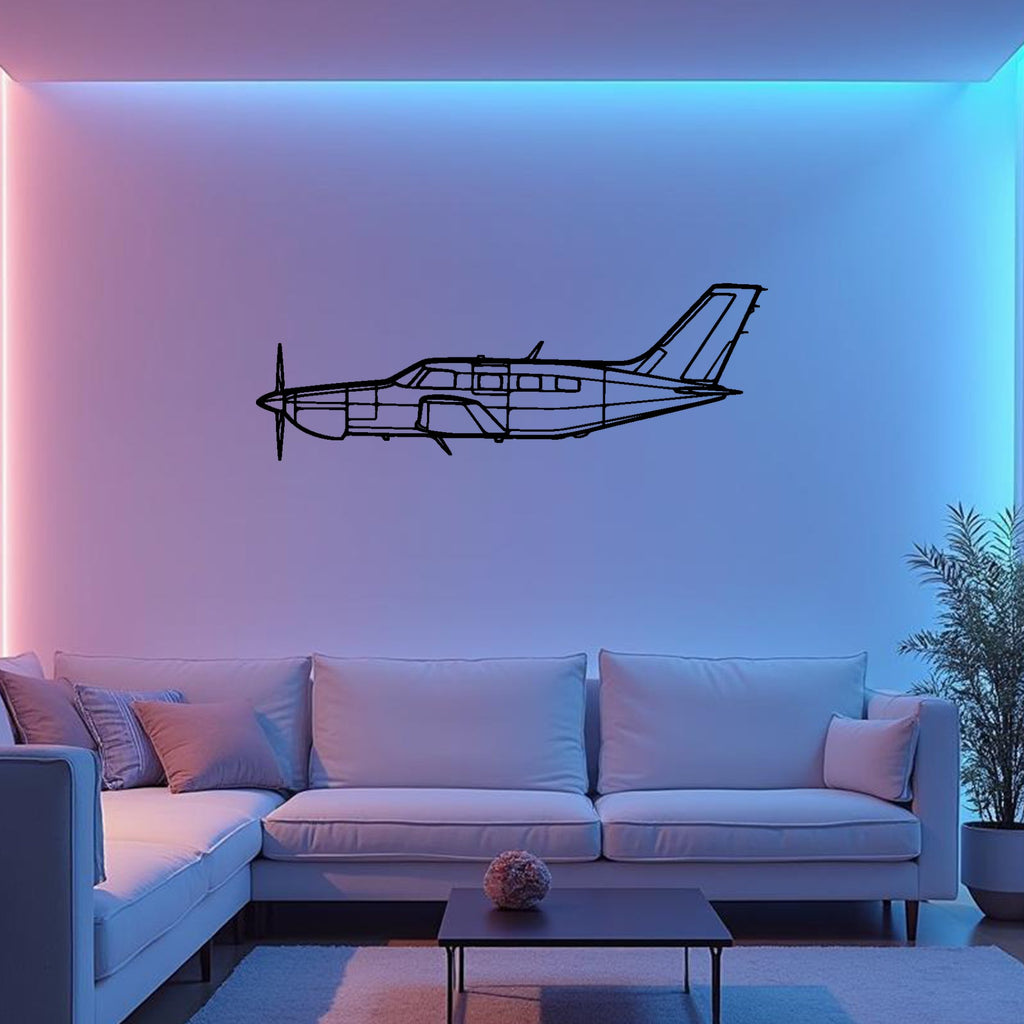 PA-46-350P Malibu Mirage Airplane Silhouette Metal Wall Art, Metal Aircraft Silhouette, Aviation Wall Decor, Aviator Decor