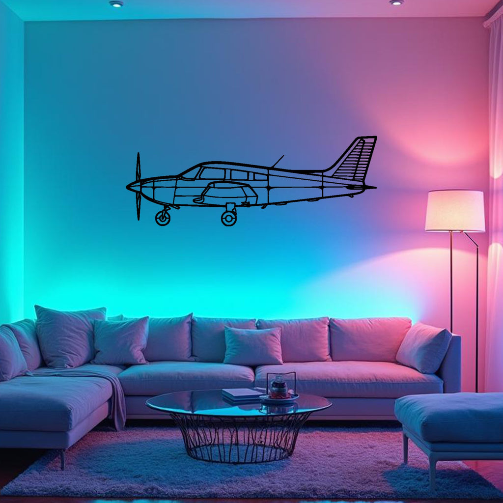 Archer LX Airplane Silhouette Metal Wall Art, Metal Aircraft Silhouette, Aviation Wall Decor, Aviator Decor