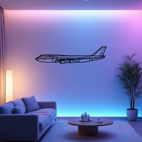 747-800 Airplane Silhouette Metal Wall Art, Metal Aircraft Silhouette, Aviation Wall Decor, Aviator Decor