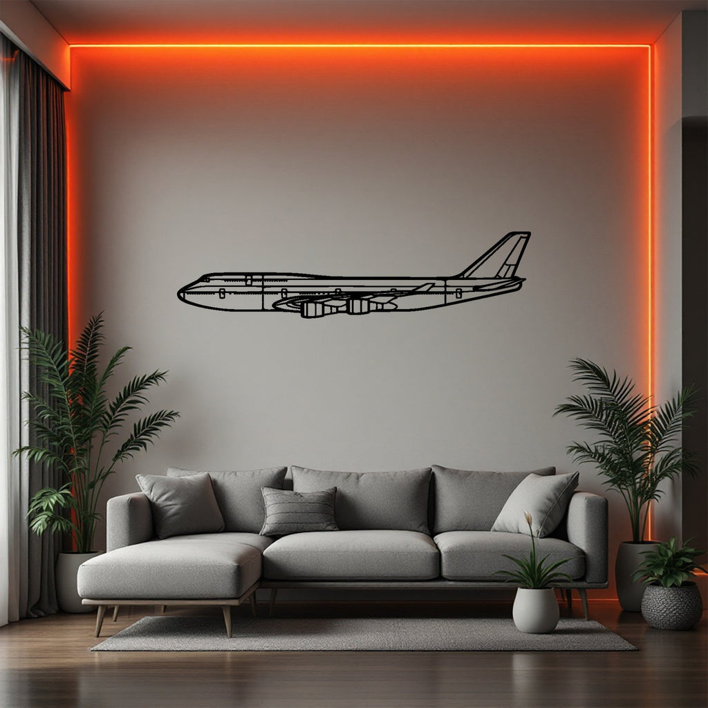 747-800 Airplane Silhouette Metal Wall Art, Metal Aircraft Silhouette, Aviation Wall Decor, Aviator Decor