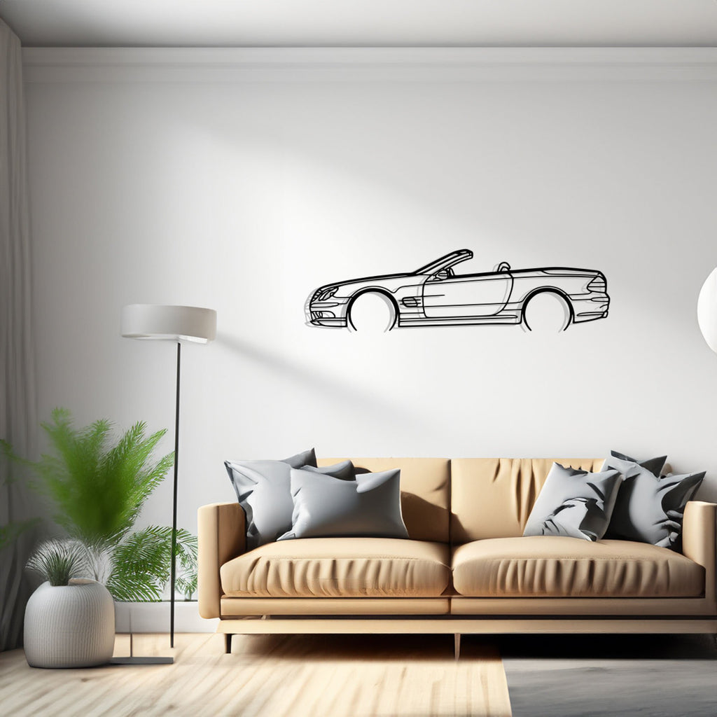 SL55 R230 Detailed Car Silhouette Wall Art