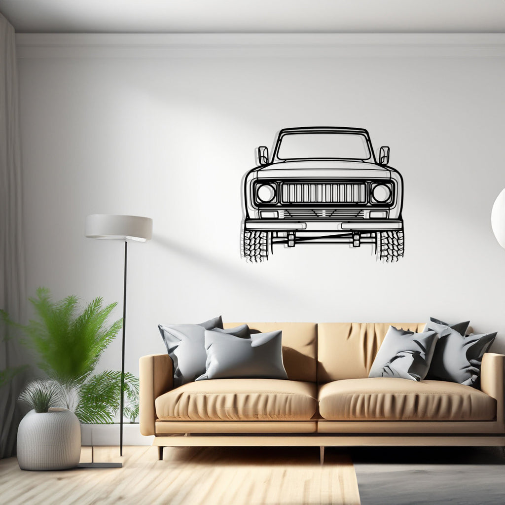 Scout II 1975 front Car Silhouette Wall Art