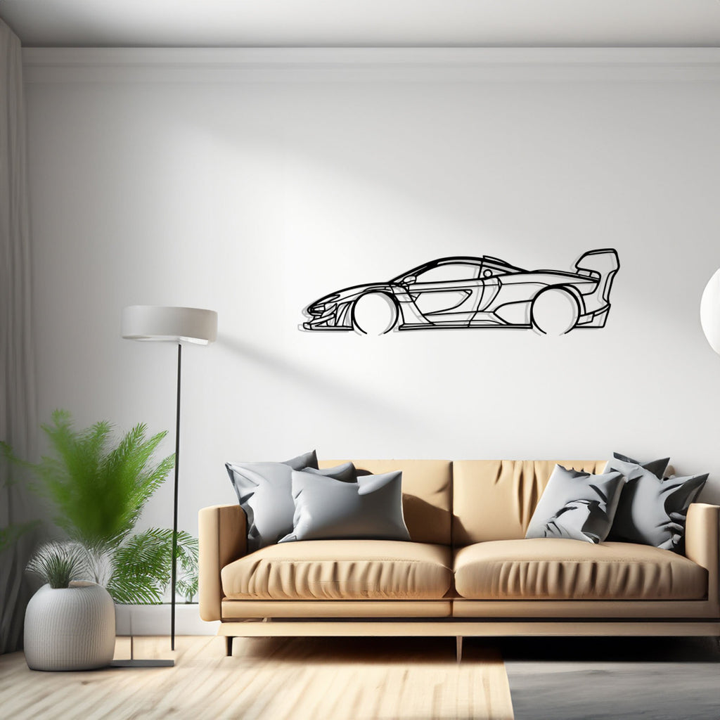 Senna GTR Detailed Car Silhouette Wall Art