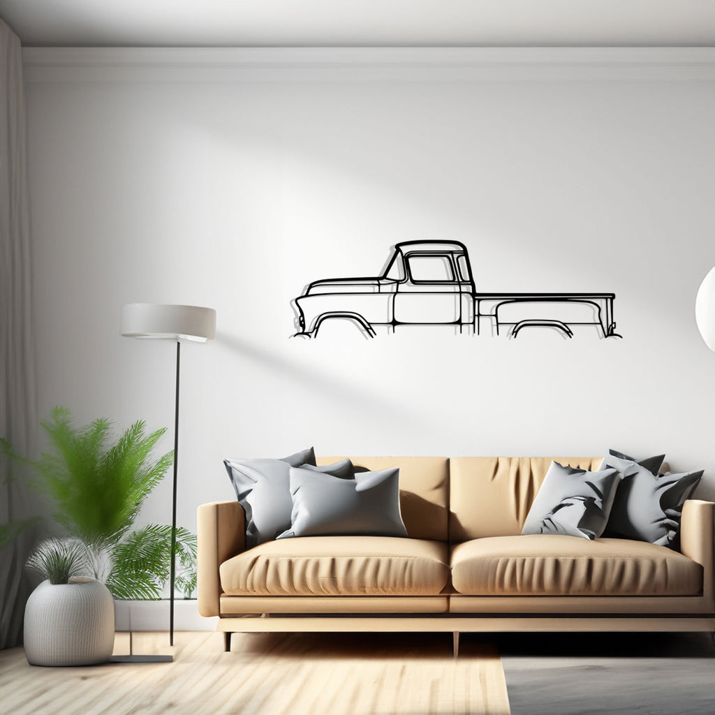 Short bed 3100 1955 Classic Car Silhouette Wall Art