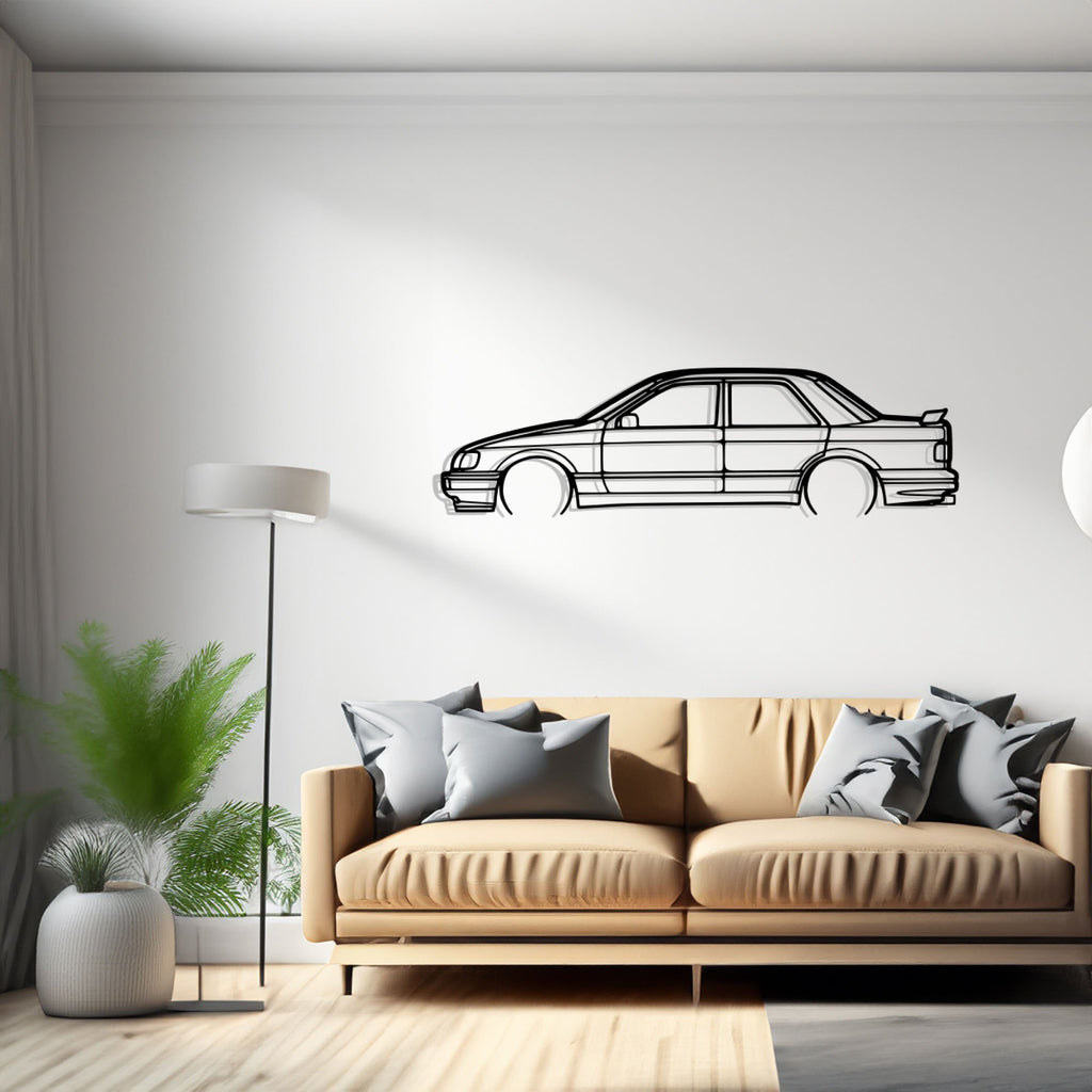 Sierra RS 1989 V2 Detailed Car Silhouette Wall Art