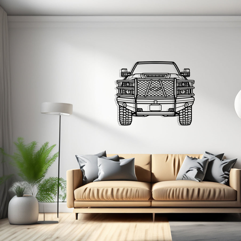 Silverado Front Car Silhouette Wall Art