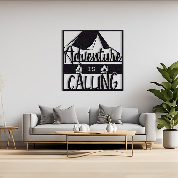 Adventure Awaits Metal Wall Decor, Adventure Frame Metal Wall Decor, indoor Outdoor Decor