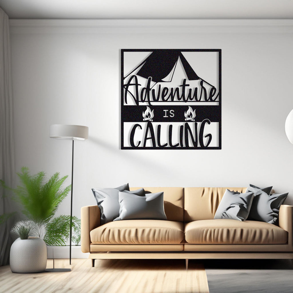 Adventure Awaits Metal Wall Decor, Adventure Frame Metal Wall Decor, indoor Outdoor Decor