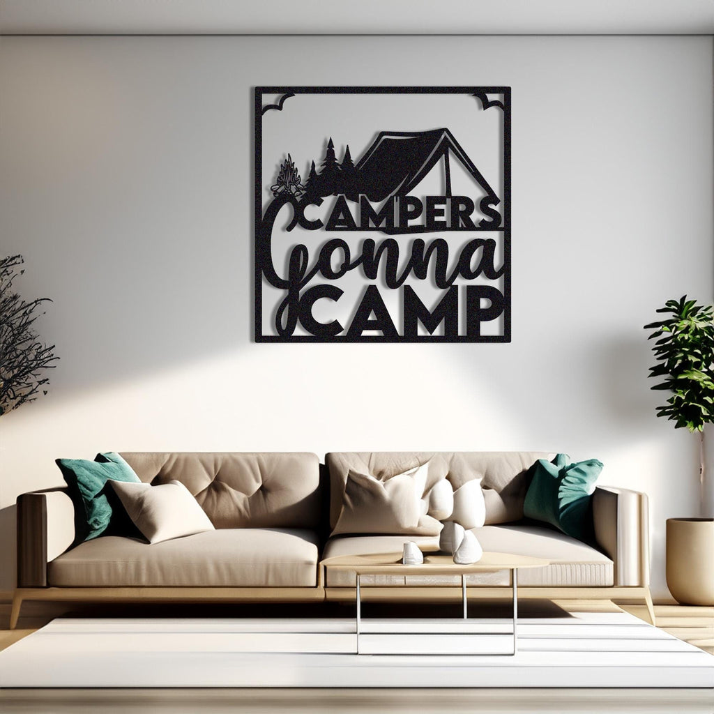 campers metal wall decor