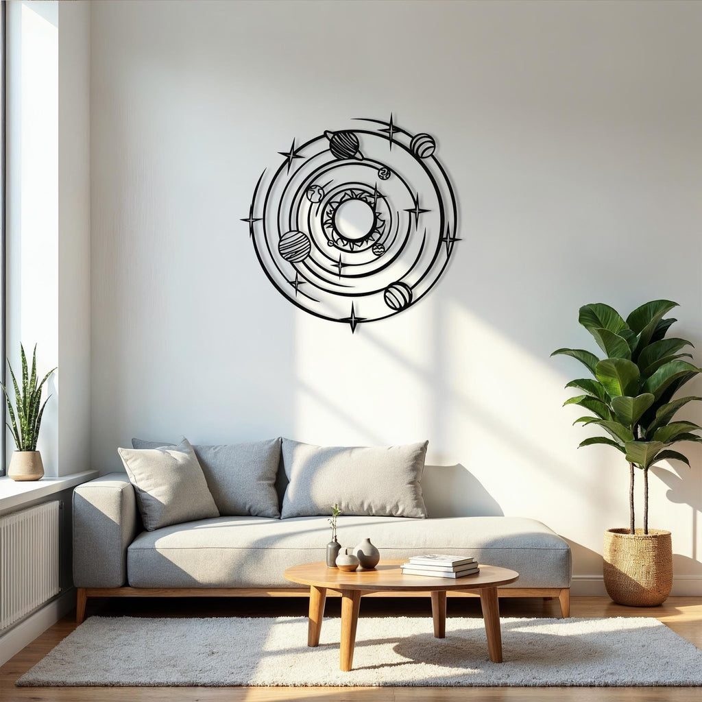 Solar System Metal Wall Decor, Wall Space Metal Wall Decor, indoor Outdoor Decor