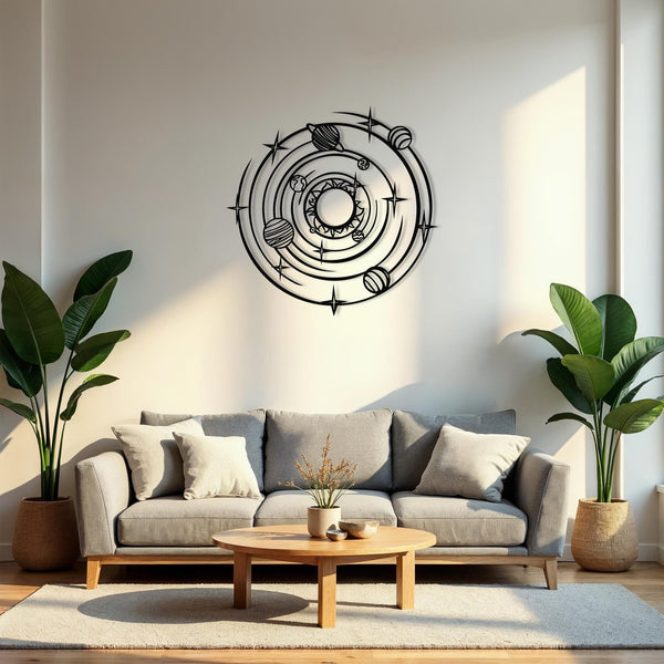 Solar System Metal Wall Decor, Wall Space Metal Wall Decor, indoor Outdoor Decor