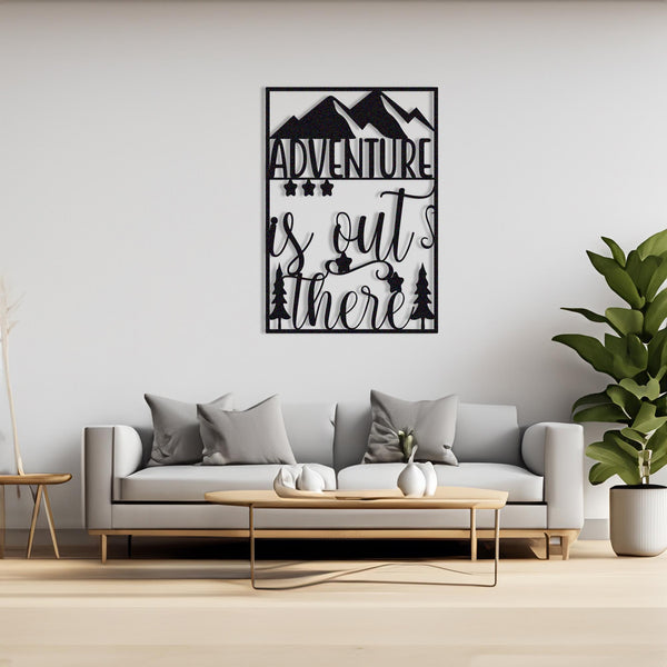 Adventure Awaits Metal Wall Decor, Adventure Frame Metal Wall Decor, indoor Outdoor Decor