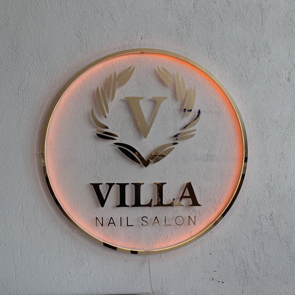 Custom 3D Business Logo Sign, Backlit Acrylic Sign, Personalized Business Name Sign, Salon Wall Decor, Office Sign, Storefront Sign