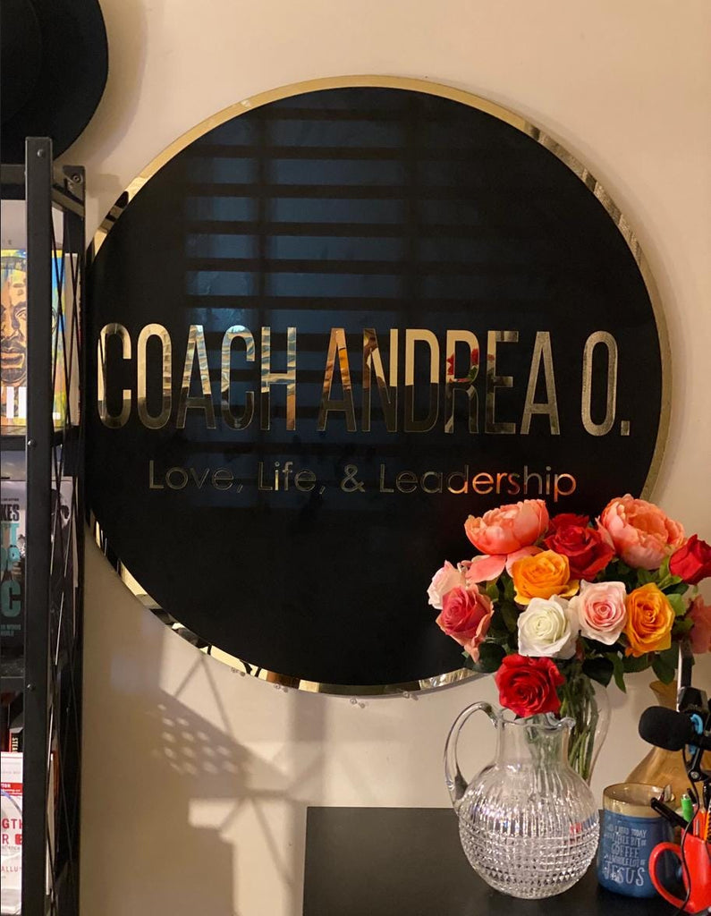 custom business sign logo mirror