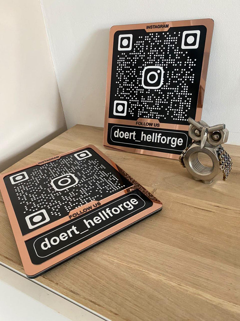 Social Media QR Code Sign, Instagram Facebook Sign, QR Follow Us Sign, Business Marketing Signage, Social Media Sign